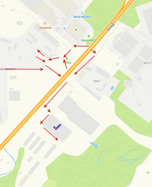 Схема проезда OZON Апельсин FBS